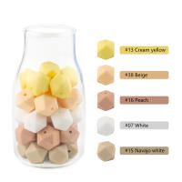Bolas De Silicona Hexagonales De 14mm Y 17mm Para DIY Accesorios De Joyería De Grado Alimenticio Para Hacer Pulseras Y Collares - details 5