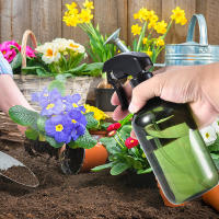 Botella De Rociador De 500ML Cuadrada Recargable Para Plantas Soluciones De Limpieza Cabello Jardinería Maquillaje Verde/marrón - details 9