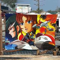 Bandera De Camping Goldorak Grendizer De Alta Calidad Impresión De Banderín De Artesanía Estilo Ambiente Para Exterior E Interior - details 4