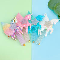 Nueva Cinta Elástica De Pelo Unicornio Para Niñas Linterna De Aletas De Estrella Brillante Accesorio De Pelo Para Niños - details 2