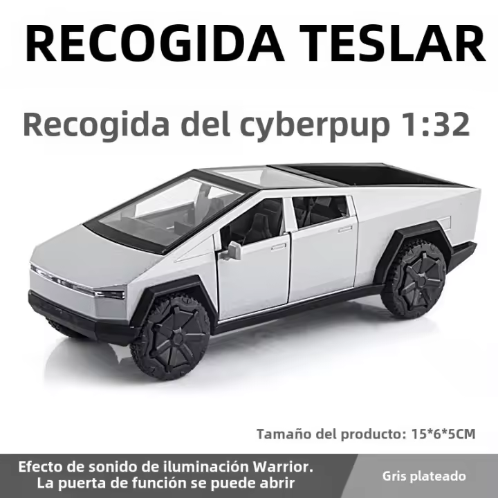 Modelo De Coche De Aleación Cybertruck 1:32 Juguetes De Metal Para Niños Vehículos De Tierra Off-road Simulación Colección Regalos - 1