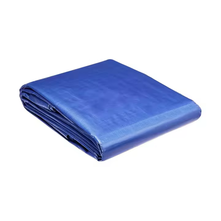 Lona impermeable de poliéster multiusos para exteriores, 3,6 x 4,8 m, 0,127 mm de espesor, azul, para lluvia, sol, parasol, inclemencias climáticas - 1