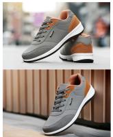 Zapatos De Hombre Impermeables Para Primavera Y Otoño Tenis De Cuero Deportivos Antideslizantes Suela De Goma Para Caminar Y Deporte - details 9