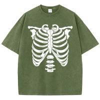 Camiseta De Algodón Suave Para Hombre Con Diseño De Patrón De Esqueleto Y Hueso Camiseta De Manga Corta Transpirable Y Original Para La Moda De Verano - details 11