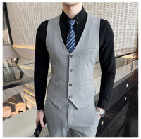 Traje De Boda Invernal Con Rayas Tres Piezas Vestido Y Pantalones Moda Negocios Atractivo Traje Casual Para Celebraciones - details 3