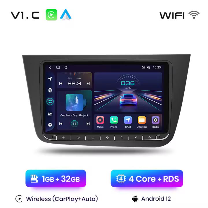 Junsun Android Auto AI Voice Radio para Seat Altea XL 2004-2015 Toledo 2004 2005 2006 2007 2008 2009 Carplay Car Multimedia RDS GPS No 2din autoradio - 1