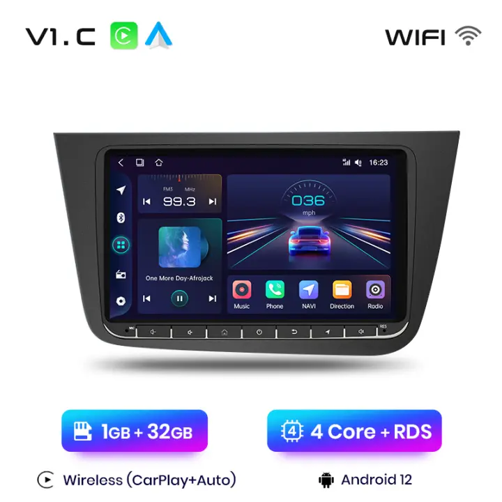 Junsun Android Auto AI Voice Radio para Seat Altea XL 2004-2015 Toledo 2004 2005 2006 2007 2008 2009 Carplay Car Multimedia RDS GPS No 2din autoradio - 1