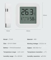 Sensor De Temperatura Y Humedad Zigbee Tuya Con Pantalla LCD Mini Control Remoto Por App Herramienta De Medición Digital - details 1
