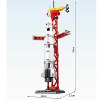 MOC Serie Creativa De Aeronáutica Bloques De Construcción Espacial Rocket Craft Set De Base Estación De Lanzamiento Para Niños Juguetes De Bloques De Plástico ABS Regalo Para Niños - details 4