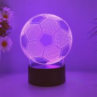 Luz De Noche 3D De Fútbol Regalo De Día Del Padre Para El Hogar Luz De Ambiente Para Familia Y Compagnion Para Dormir - details 1