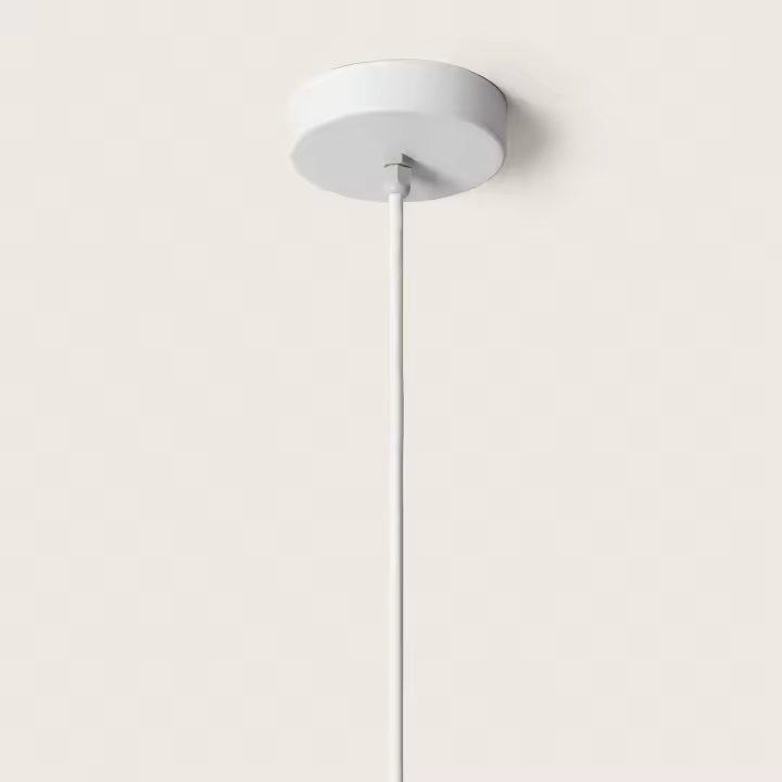 Ledkia Soporte con Portalámparas para Lámpara Colgante Exterior con Cable PVC Blanco - 1