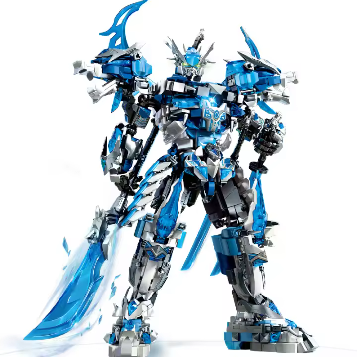 Nuevos Bloques De Construcción Mecha Shanhaijing Qinglong 2024 Juguete Inteligente Para Niños Blocos Auto-Engarzables De Plástico ABS Sin Batería Edad Recomendada 6-18 Años - 1