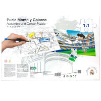 Puzzle Real Madrid Puzzle Monta y Colorea Real Madrid 40 Piezas para Niños y Niñas, Regalo Cumpleaños, Navidad, Reyes - details 1