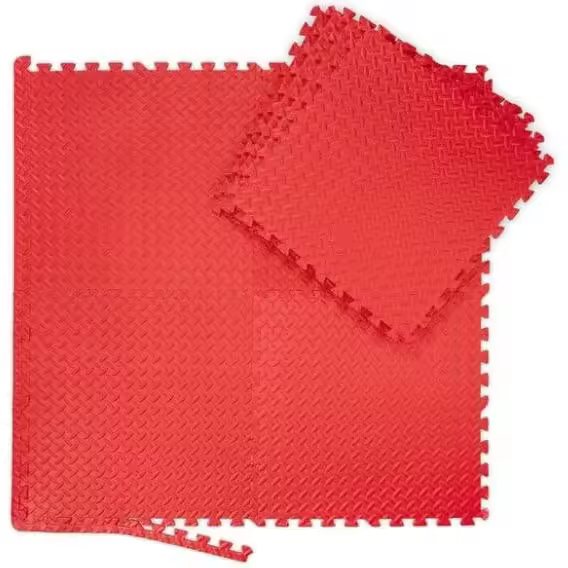 PERPETUAL Esterilla Puzzle Gimnasio Protector Suelo Acolchado (18 piezas-30x30cm) Garaje Piscina Exterior Camping Alfombrilla Protector Alfombra Tapiz Goma EVA Caucho Colchoneta Pesas Base Desmontable - 1