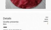 Alfombra Redonda De Peluche Suave Artificial Cabello Largo Tapete Suave Para Piso Decoración De Hogar Dormitorio Sala De Estar Moderna - details 16