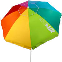 Aktive - Sombrilla de playa multicolor antiviento, protección UV50 con revestimiento plateado, mástil de metal 28/32 mm, sistema de inclinación, 8 varillas de fibra de vidrio, ventilación Max+Air y funda de transporte, ideal para playa y piscina - details 0