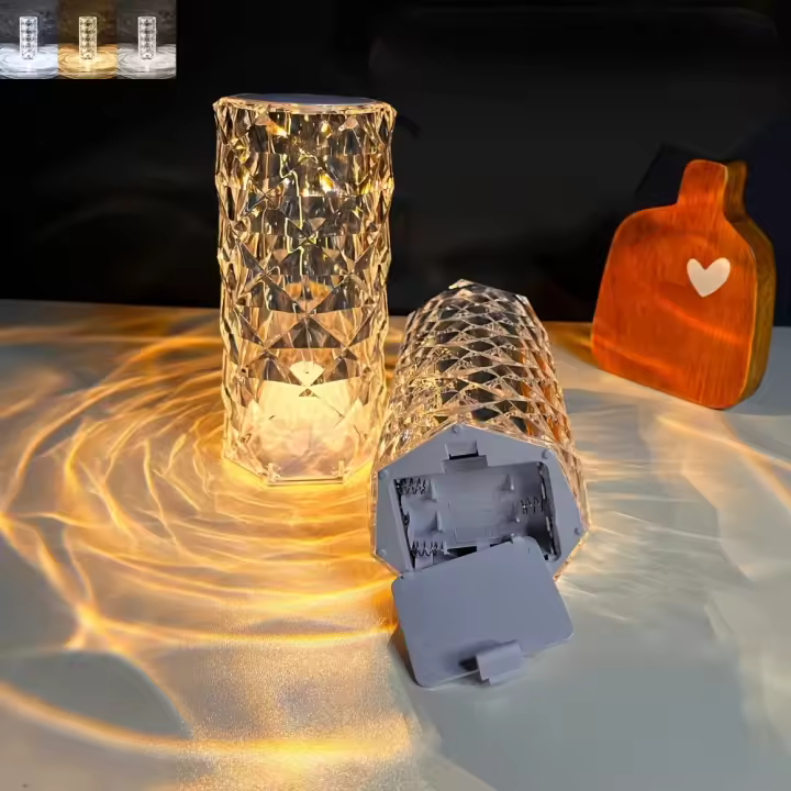 Lámpara De Mesa LED De Colores 3/16 Recargable Toque Romántica Para Dormitorio Sala De Estar Bar Lámpara Nocturna Decorativa - 1
