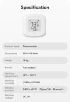 Sensor De Temperatura Y Humedad Inteligente WiFi/Zigbee Tuya Para Interior Con Pantalla LCD Soporte Alexa Google Home - details 6