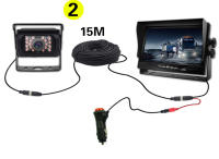 Cámara De Visión Trasera Para Coche Con Monitor De 7" LCD Color HD Para Estacionamiento De Camiones/Remolques Conector 4-Pines - details 11