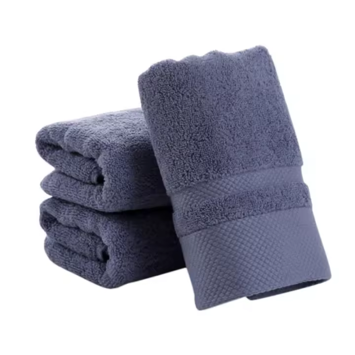 Toalla De Baño De Algodón Suave Y Absorbente Para Adultos Toalla De Lavado Facial Y Mano Toalla De Ducha De Color Sólido Toalla De Baño Rectangular De Cuidado De Tela Máquina Lavable Toalla De Secado Rápido - 1
