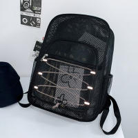 Mochila Multifuncional De Red Para Estudiantes De Colegio Con Correas De Hombro Cómodas Capacidad Alta Transpirable Para Deportes Al Aire Libre - details 7