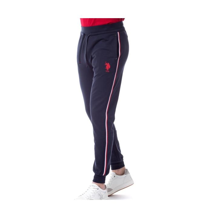 U.S. Polo Assn. Pantalones Deportivos Hombre CONN Azul Marino Logo Rojo Bolsillos