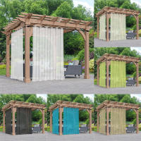Cortina Exterior Impermeable Para Porche Cabaña Patio Con Grommets Transparente Moderna 1 Pieza Decorativa Para Exterior - details 9