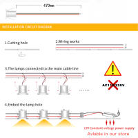 Mini LED 12V Luz De Punto Revestida De Aluminio 1W Dimmer Para Techo Sala De Estar Fiesta KTV DJ DIY Escaleras Luz De Punto En Blanco Negro - details 9
