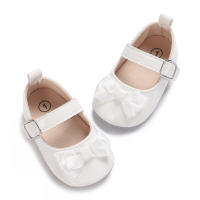 Zapatos De Bebé Para Niñas Serie Blanca PU Cuero Suela Suave Antideslizante Cordón Zapatos De Princesa Para Recién Nacidos - details 12