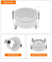 Kit De Reemplazo De Luz Bajo En Torno GU10 Black MR16 Montaje En Techo Foco De Punto De Luz Soporte De Bombilla GU5.3 Material De Aluminio - details 9