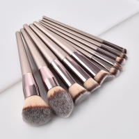 Juego De Pinceles De Maquillaje Para Mujer Champán Fundación Polvo Rubor Sombra Kabuki Herramientas De Belleza Set Completo - details 10