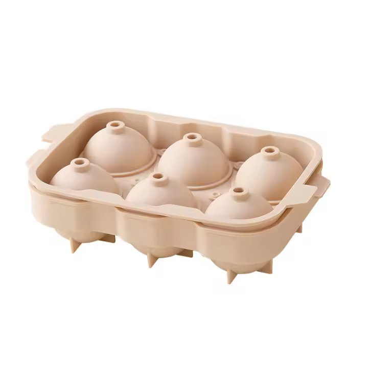 Molde de silicona para Cubitos de Hielo, Redondo, para whiskey, Bola de Hielo freezada rápidamente, herramienta para hacer hielo en casa, Caja para hacer Hielo with shape De Bola Redonda Grande, rejilla para hacer hielo - 1