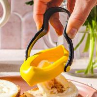 Anillas de huevo Amarillos para freir, Huevo Frito, anillos para freir, Molde Redondo de silicona antiadherente resistant al Calor para panqueques para huevo Mcmuffin Crumpets, accesorios de utensilios de cocina - details 2