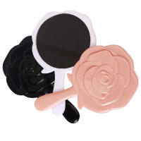 Espejo De Mano De Vainilla 3D Estéreo Retro En Forma De Rosa Para Maquillaje Espejo Compacto Regalo De Cumpleaños Para Niñas - details 3