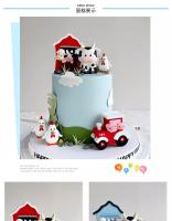 Nuevos Adornos Para Pasteles Temáticos De Granja Decoraciones Para Fiesta De Primera Cumpleaños De Bebé Ornamento De Vaca Tractor Y Pollo Para Cumpleaños Infantil - details 0