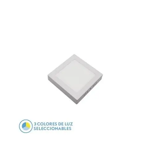 FABRILAMP Downlight Superficie Gabro 12w 3000k-4000k-6500k Blanco 1080lm 3,5x17x17 Cm - Alta Luminosidad - 1