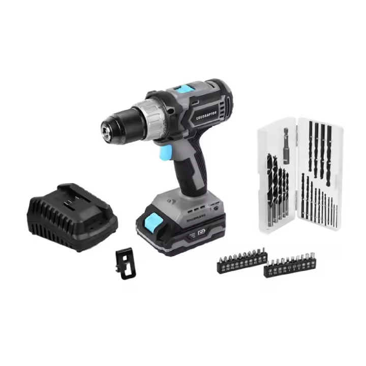 70002. CecoRaptor Perfect Drill 2020 Brushless Ultra. Taladro de Batería 20V y 2000 mAh Velocidad sin carga de 2000 rpm Torque máximo de 46 Nm 25+1 Posiciones de torque y 2 Velocidades - 1