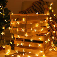 Luces De Navidad En Forma De Estrella LED USB/Batería Para Fiesta Boda Adorno De Árbol De Navidad Exterior Decoración De Garland - details 4