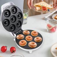 Máquina Eléctrica antiadherente para hacer rosquillas, dispositivo de cocina de 1200W, 110/240V con 7 orificios para hacer gofres y pasteles, enchufe europeo y estadounidense para uso doméstico - details 4