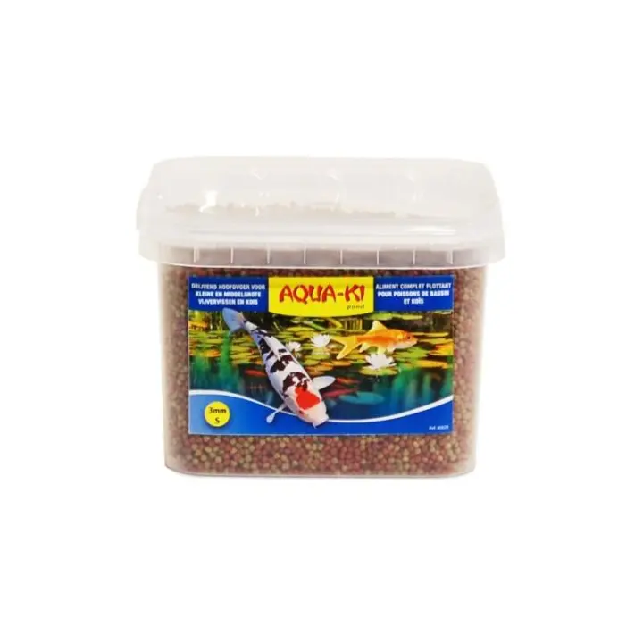 Aqua-Ki Azul 3Mm. 3,5 Lts./ 1,225 Kg. Alimento para peces de estanque - 1