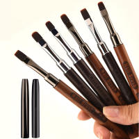 Pincel De Uñas Acrílicas Para Maquillaje De Manicura Y Gel Con Mango De Madera Redondo Y Cerdas De Nylon 1PC - details 3