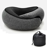 Almohada De Viaje Para El Cuello En Forma De U De Memoria Espuma Soporte De Descanso Para El Cuello Estilo Caracol Portátil Ajustable Suave Para Media Siesta - details 9