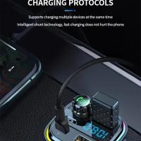 VIKEFON Transmisor FM Bluetooth 5.0 Modulador De Radio Para Coche Con Reproductor MP3 Y Cargador USB Super Rápido De 15W - details 3