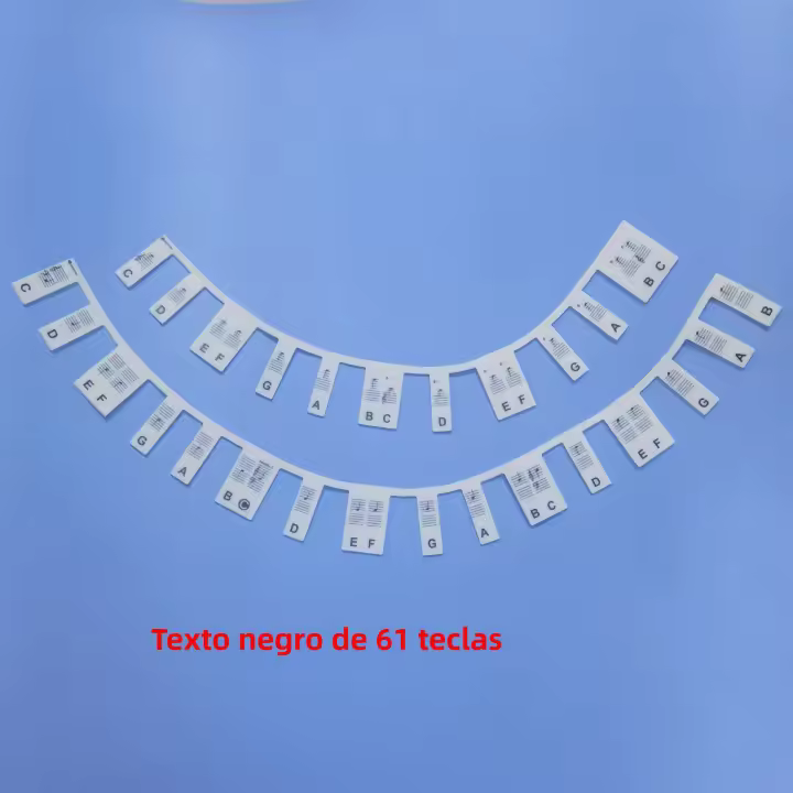 Etiquetas De Notas De Piano De Silicona Para Principiantes Guía Removible Etiquetas De Teclado De Piano Reutilizables Sin Necesidad De Stickers - 1
