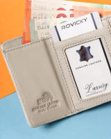 Cartera de piel para mujer 55287-BRS-4720 Plata - details 5