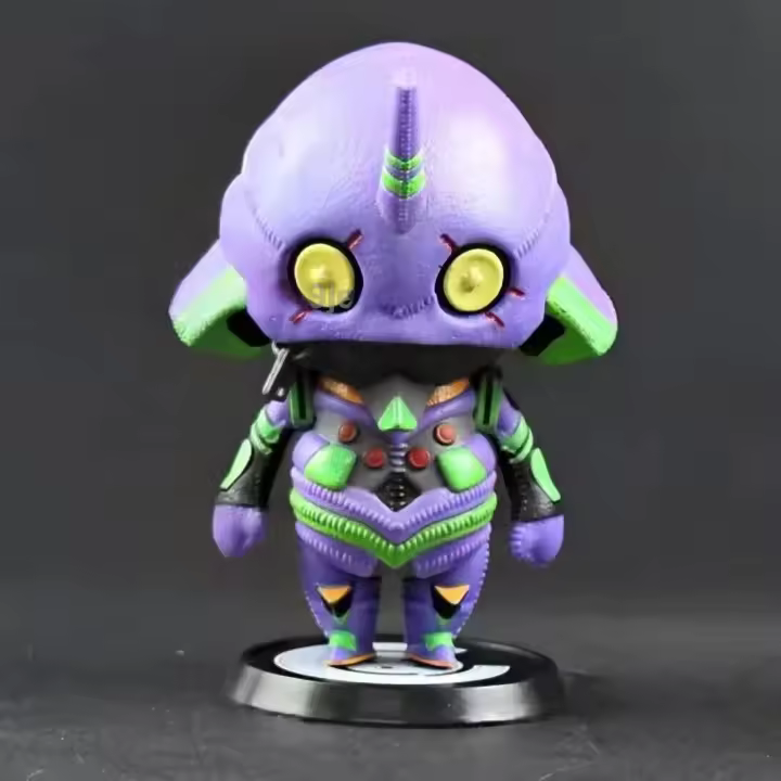 Figura De Anime EVA-01 Q Version Mecha Figura De Acción Modelo Juguetes Para Niños Adorno De Coche Regalo Unisex PVC 12cm - 1