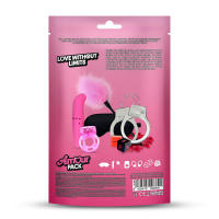 AMOUR PACK Set de 7 Piezas Love Without Limits Juguetes sexuales Antifaz Pluma Esposas Dados Vibrador Consolador - details 2