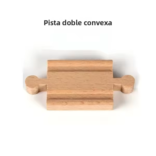 Accesorios De Pista De Tren De Madera Compatible Con Todas Las Marcas De Trenes Pista De Ferrocarril De Madera Para Juegos Educativos Para Niños Aged 4-6 - 1