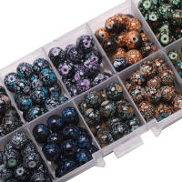 Kit De Bricolaje Para Ropa 200Pcs/Box 8MM Con Cuentas De Vidrio Y Piedras Naturales Para Fabricación De Joyería Collares Y Aretes - details 3