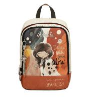 Mochila de mujer Anekke Alma - Tamaño mediano - Compartimento principal con cierre de cremallera - Bolsillo frontal y trasero con cremallera - Asas anchas regulables - Ref. 40705-271 - Mide 20 x 31 x 11 cm - details 0